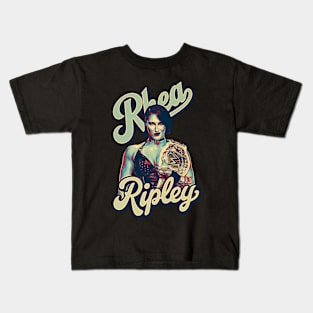 Rhea Ripley - vintage style Kids T-Shirt
